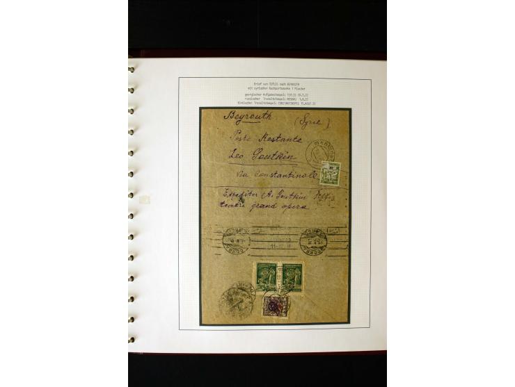 1919/23, 2bändige, ausstellungsmäßig aufgezogene Spezialsammlung, dabei die Markenausgaben sehr reichhaltig ungebraucht und g