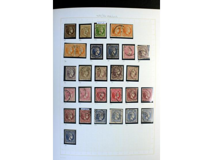 1861/1950, ungebrauchte und gestempelte Sammlung, dabei rund 320 große Hermesköpfe ab Pariser Druck, Mi.-Nr. 96-107, 144-57, 