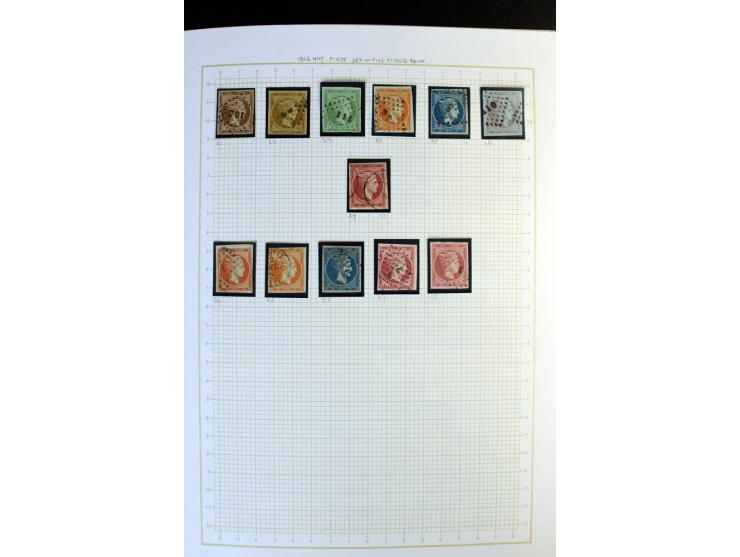 1861/1950, ungebrauchte und gestempelte Sammlung, dabei rund 320 große Hermesköpfe ab Pariser Druck, Mi.-Nr. 96-107, 144-57, 