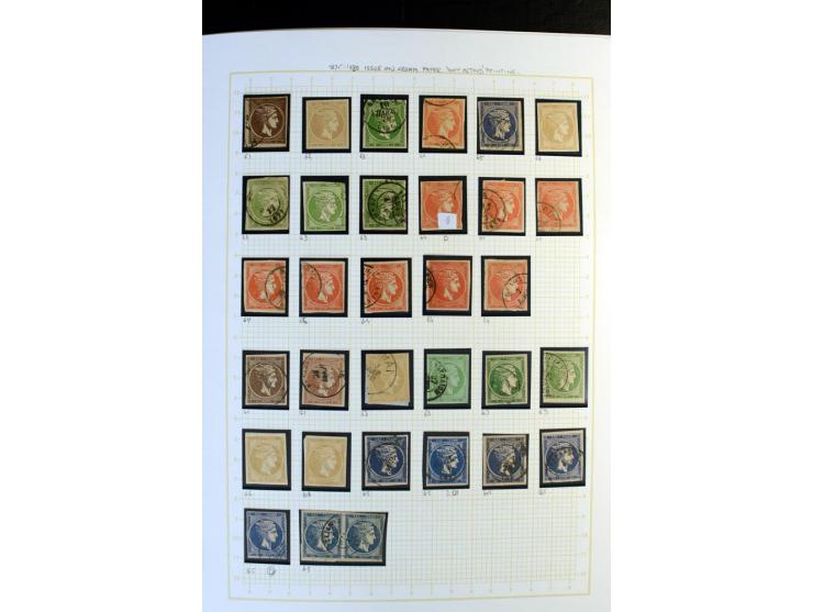 1861/1950, ungebrauchte und gestempelte Sammlung, dabei rund 320 große Hermesköpfe ab Pariser Druck, Mi.-Nr. 96-107, 144-57, 