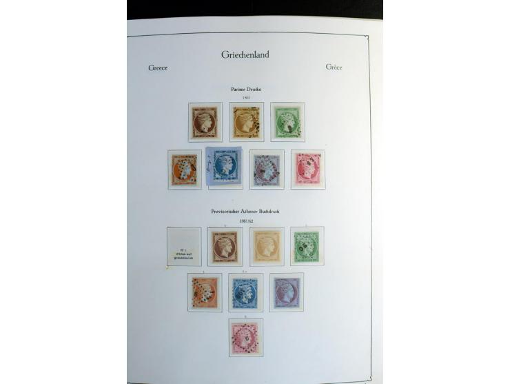 1861/1981, überwiegend gestempelte Sammlung mit rund 175 großen Hermesköpfen ab Pariser Druck, Mi.-Nr. 96 - 107, 144 - 57, 42