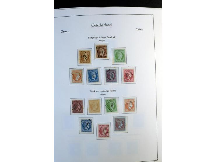 1861/1981, überwiegend gestempelte Sammlung mit rund 175 großen Hermesköpfen ab Pariser Druck, Mi.-Nr. 96 - 107, 144 - 57, 42