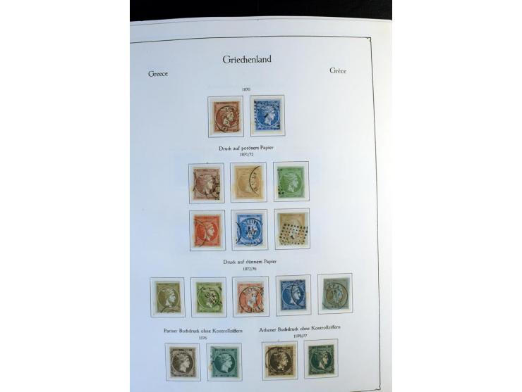 1861/1981, überwiegend gestempelte Sammlung mit rund 175 großen Hermesköpfen ab Pariser Druck, Mi.-Nr. 96 - 107, 144 - 57, 42