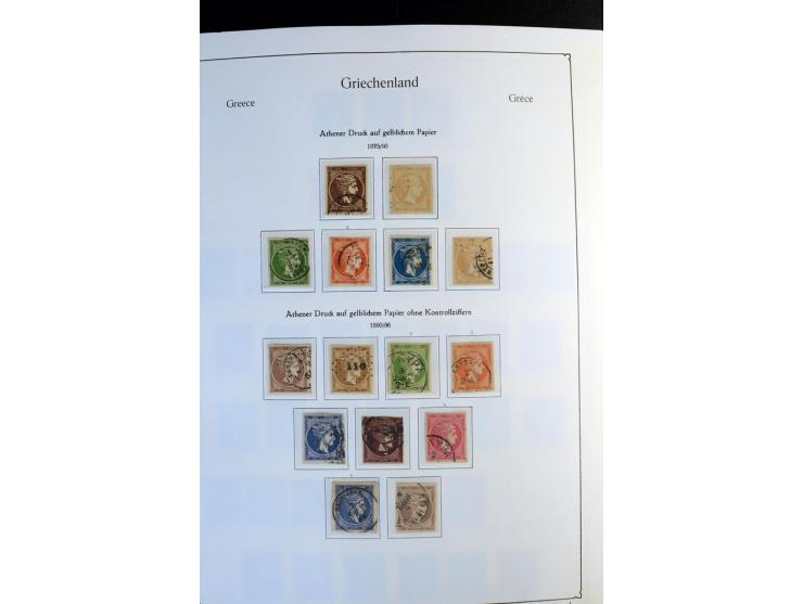 1861/1981, überwiegend gestempelte Sammlung mit rund 175 großen Hermesköpfen ab Pariser Druck, Mi.-Nr. 96 - 107, 144 - 57, 42