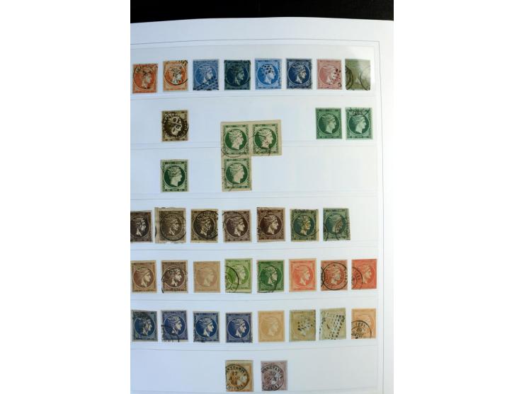1861/1981, überwiegend gestempelte Sammlung mit rund 175 großen Hermesköpfen ab Pariser Druck, Mi.-Nr. 96 - 107, 144 - 57, 42