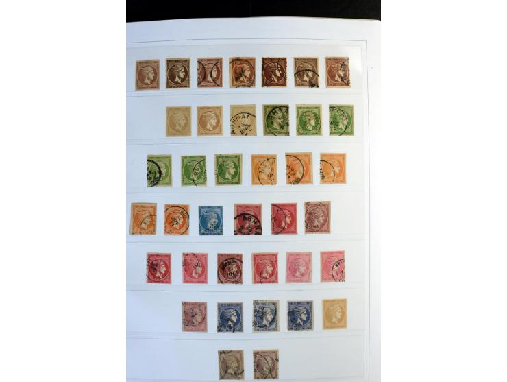 1861/1981, überwiegend gestempelte Sammlung mit rund 175 großen Hermesköpfen ab Pariser Druck, Mi.-Nr. 96 - 107, 144 - 57, 42
