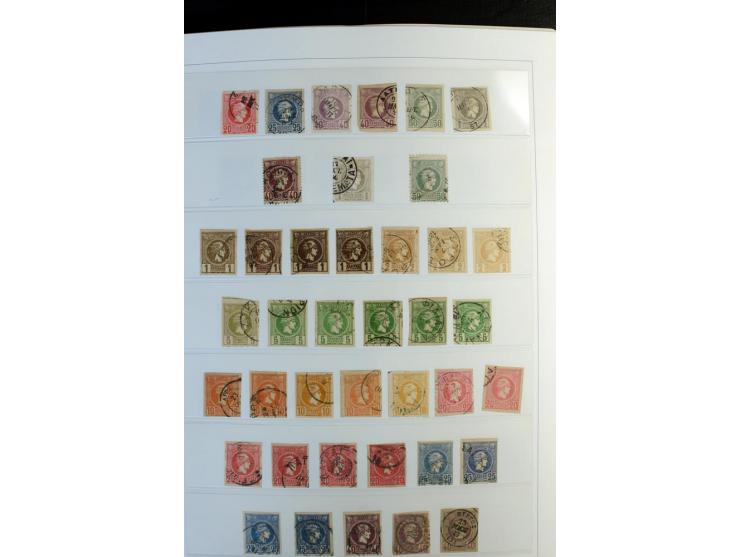 1861/1981, überwiegend gestempelte Sammlung mit rund 175 großen Hermesköpfen ab Pariser Druck, Mi.-Nr. 96 - 107, 144 - 57, 42