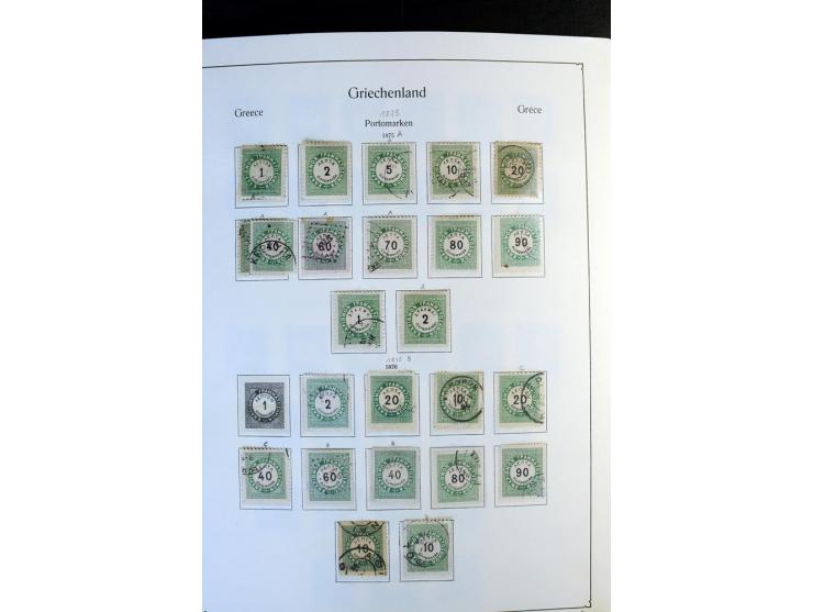 1861/1981, überwiegend gestempelte Sammlung mit rund 175 großen Hermesköpfen ab Pariser Druck, Mi.-Nr. 96 - 107, 144 - 57, 42