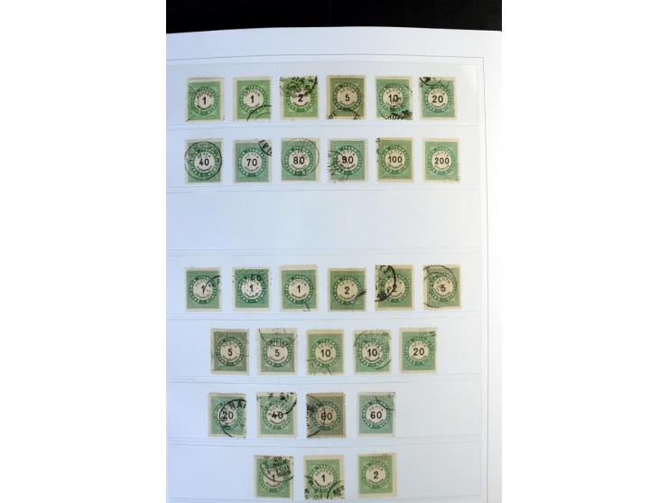 1861/1981, überwiegend gestempelte Sammlung mit rund 175 großen Hermesköpfen ab Pariser Druck, Mi.-Nr. 96 - 107, 144 - 57, 42