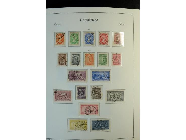 1861/1981, überwiegend gestempelte Sammlung mit rund 175 großen Hermesköpfen ab Pariser Druck, Mi.-Nr. 96 - 107, 144 - 57, 42