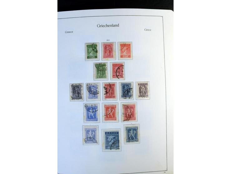 1861/1981, überwiegend gestempelte Sammlung mit rund 175 großen Hermesköpfen ab Pariser Druck, Mi.-Nr. 96 - 107, 144 - 57, 42