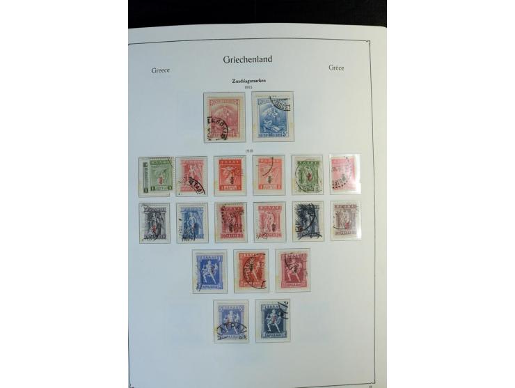 1861/1981, überwiegend gestempelte Sammlung mit rund 175 großen Hermesköpfen ab Pariser Druck, Mi.-Nr. 96 - 107, 144 - 57, 42