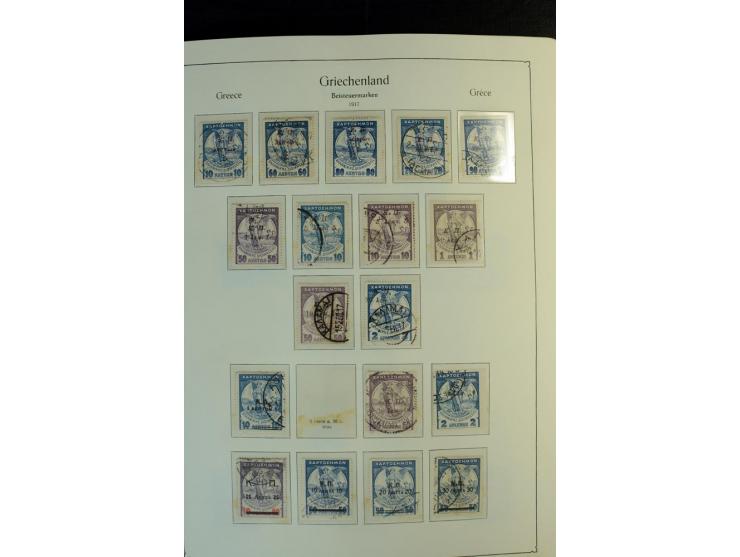 1861/1981, überwiegend gestempelte Sammlung mit rund 175 großen Hermesköpfen ab Pariser Druck, Mi.-Nr. 96 - 107, 144 - 57, 42