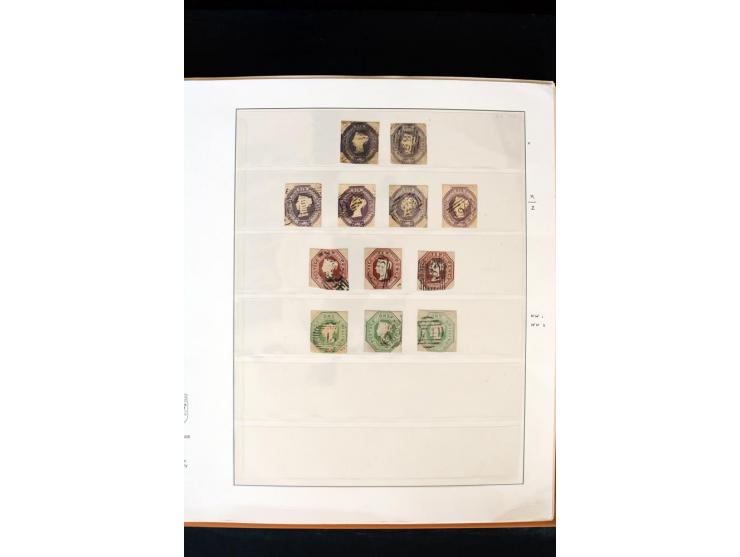 1840/1988, postfrische, ungebrauchte und gestempelte Sammlung mit u.a. Mi.-Nr. 1 (15), 2 (5), 5 (6), 6 (3), 7 (3), 35 (4), 49