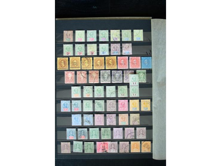 1854/1984 (ca.), postfrische, ungebrauchte und gestempelte Sammlung, dabei schöner Teil Hongkong, Indien mit Feudalstaaten un