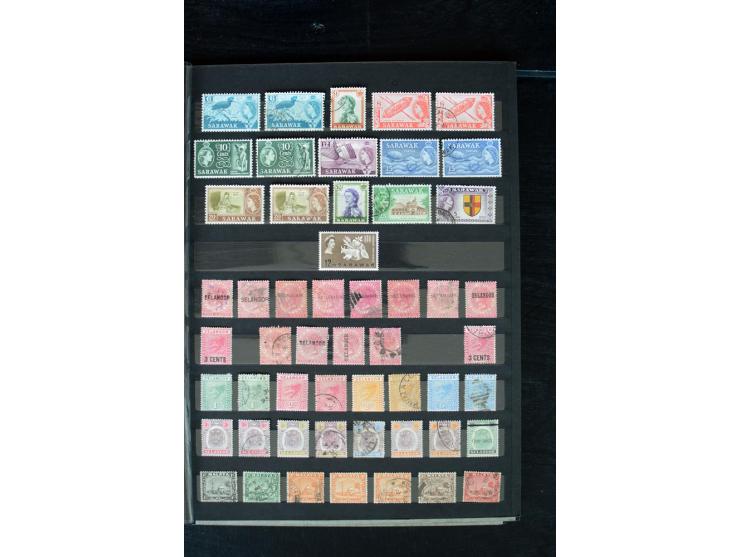 1854/1984 (ca.), postfrische, ungebrauchte und gestempelte Sammlung, dabei schöner Teil Hongkong, Indien mit Feudalstaaten un