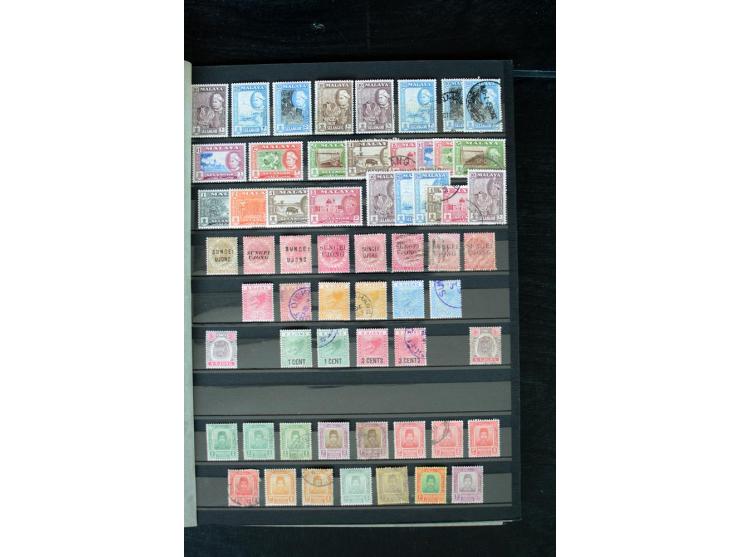 1854/1984 (ca.), postfrische, ungebrauchte und gestempelte Sammlung, dabei schöner Teil Hongkong, Indien mit Feudalstaaten un