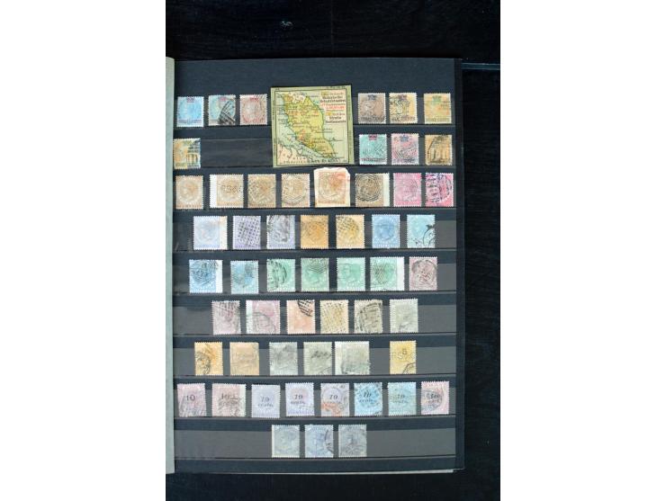 1854/1984 (ca.), postfrische, ungebrauchte und gestempelte Sammlung, dabei schöner Teil Hongkong, Indien mit Feudalstaaten un