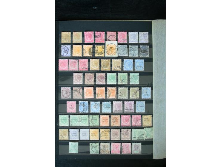 1854/1984 (ca.), postfrische, ungebrauchte und gestempelte Sammlung, dabei schöner Teil Hongkong, Indien mit Feudalstaaten un