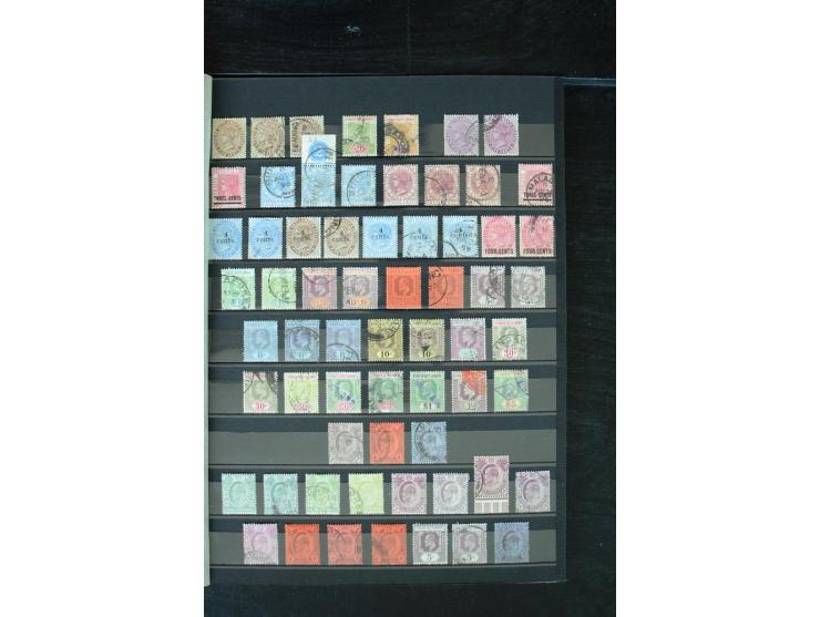 1854/1984 (ca.), postfrische, ungebrauchte und gestempelte Sammlung, dabei schöner Teil Hongkong, Indien mit Feudalstaaten un