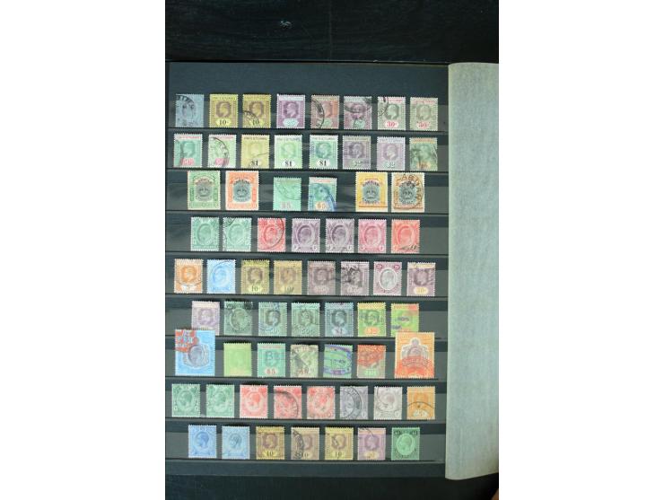 1854/1984 (ca.), postfrische, ungebrauchte und gestempelte Sammlung, dabei schöner Teil Hongkong, Indien mit Feudalstaaten un