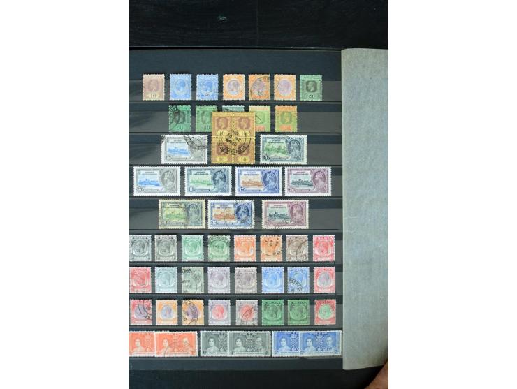 1854/1984 (ca.), postfrische, ungebrauchte und gestempelte Sammlung, dabei schöner Teil Hongkong, Indien mit Feudalstaaten un