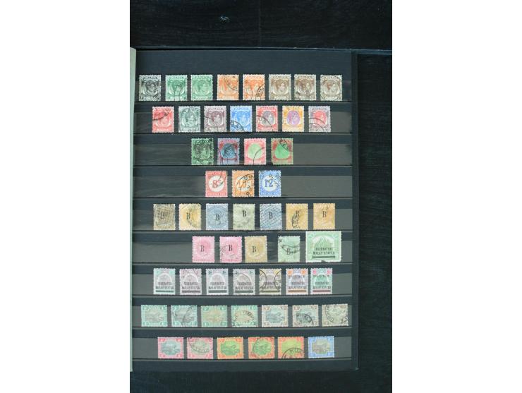 1854/1984 (ca.), postfrische, ungebrauchte und gestempelte Sammlung, dabei schöner Teil Hongkong, Indien mit Feudalstaaten un