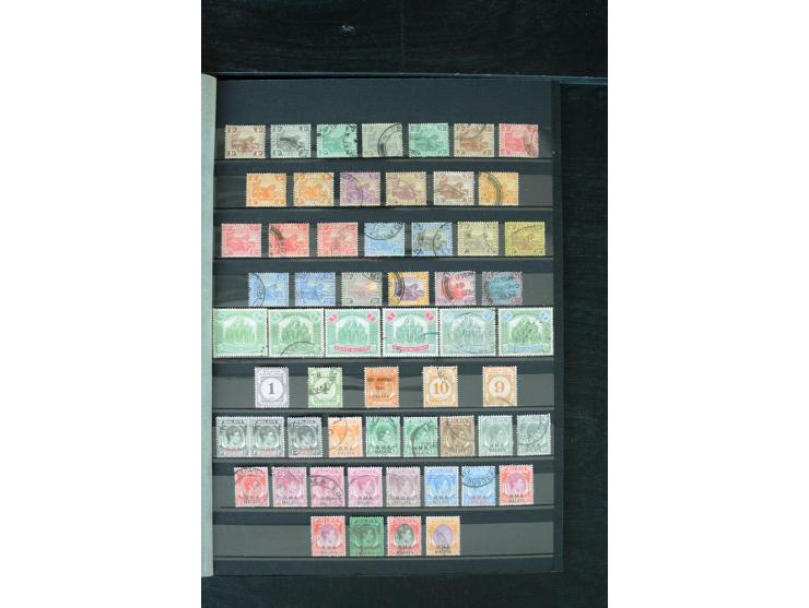 1854/1984 (ca.), postfrische, ungebrauchte und gestempelte Sammlung, dabei schöner Teil Hongkong, Indien mit Feudalstaaten un