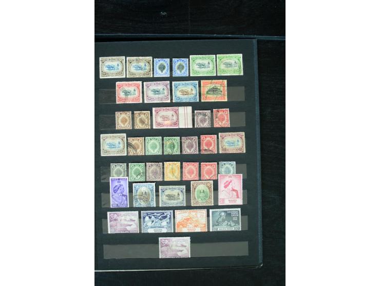1854/1984 (ca.), postfrische, ungebrauchte und gestempelte Sammlung, dabei schöner Teil Hongkong, Indien mit Feudalstaaten un