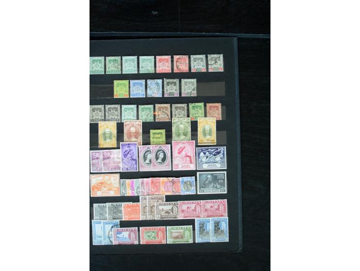 1854/1984 (ca.), postfrische, ungebrauchte und gestempelte Sammlung, dabei schöner Teil Hongkong, Indien mit Feudalstaaten un