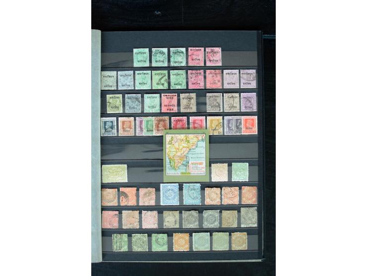 1854/1984 (ca.), postfrische, ungebrauchte und gestempelte Sammlung, dabei schöner Teil Hongkong, Indien mit Feudalstaaten un