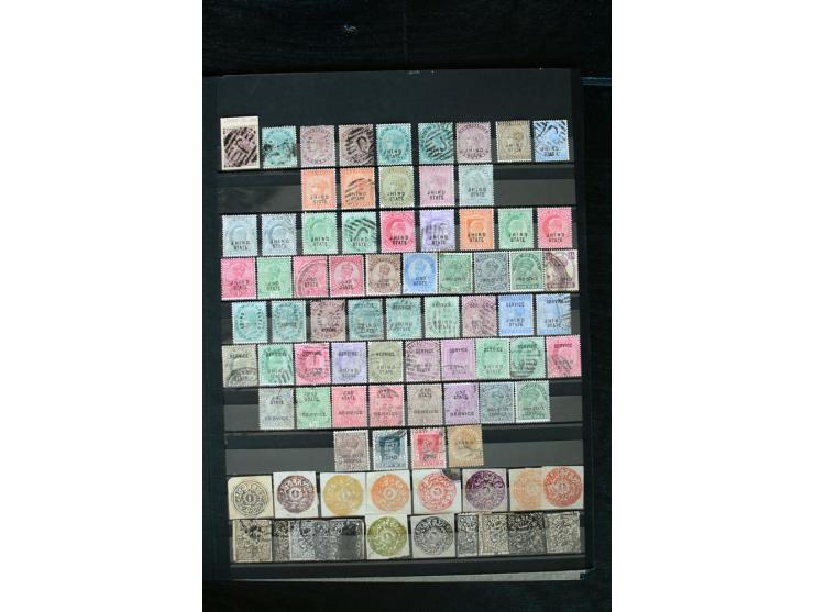 1854/1984 (ca.), postfrische, ungebrauchte und gestempelte Sammlung, dabei schöner Teil Hongkong, Indien mit Feudalstaaten un
