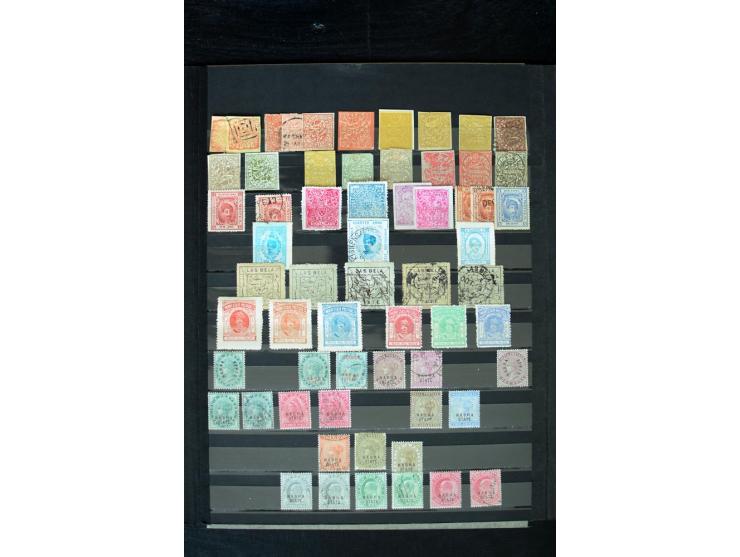 1854/1984 (ca.), postfrische, ungebrauchte und gestempelte Sammlung, dabei schöner Teil Hongkong, Indien mit Feudalstaaten un