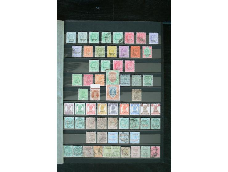 1854/1984 (ca.), postfrische, ungebrauchte und gestempelte Sammlung, dabei schöner Teil Hongkong, Indien mit Feudalstaaten un