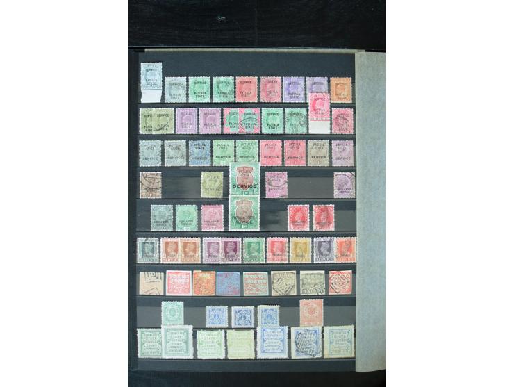 1854/1984 (ca.), postfrische, ungebrauchte und gestempelte Sammlung, dabei schöner Teil Hongkong, Indien mit Feudalstaaten un