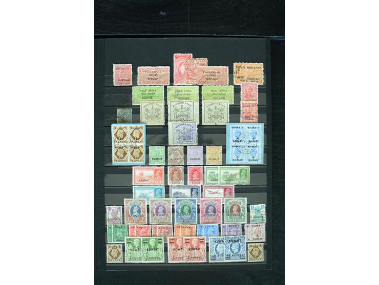 1854/1984 (ca.), postfrische, ungebrauchte und gestempelte Sammlung, dabei schöner Teil Hongkong, Indien mit Feudalstaaten un