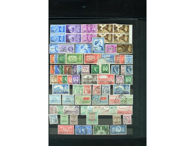 1854/1984 (ca.), postfrische, ungebrauchte und gestempelte Sammlung, dabei schöner Teil Hongkong, Indien mit Feudalstaaten un