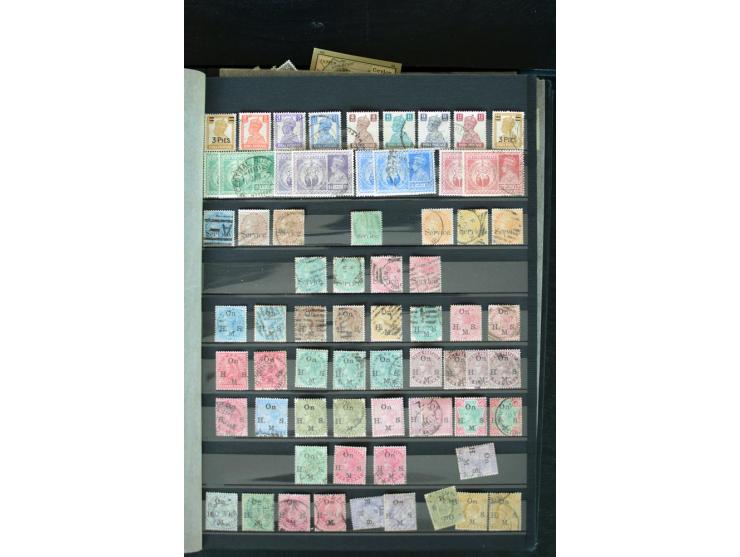 1854/1984 (ca.), postfrische, ungebrauchte und gestempelte Sammlung, dabei schöner Teil Hongkong, Indien mit Feudalstaaten un