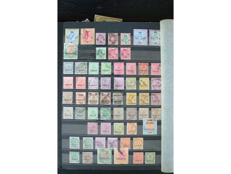 1854/1984 (ca.), postfrische, ungebrauchte und gestempelte Sammlung, dabei schöner Teil Hongkong, Indien mit Feudalstaaten un