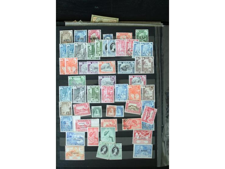 1854/1984 (ca.), postfrische, ungebrauchte und gestempelte Sammlung, dabei schöner Teil Hongkong, Indien mit Feudalstaaten un