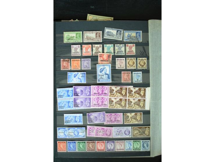 1854/1984 (ca.), postfrische, ungebrauchte und gestempelte Sammlung, dabei schöner Teil Hongkong, Indien mit Feudalstaaten un