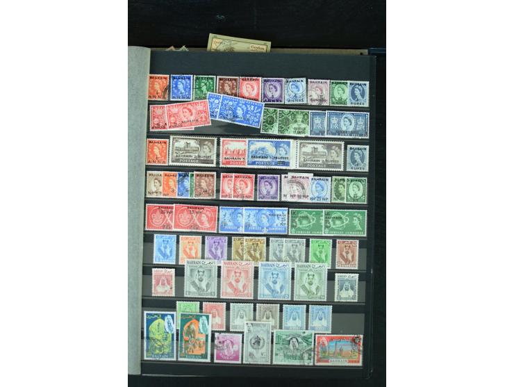 1854/1984 (ca.), postfrische, ungebrauchte und gestempelte Sammlung, dabei schöner Teil Hongkong, Indien mit Feudalstaaten un