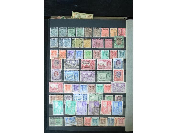 1854/1984 (ca.), postfrische, ungebrauchte und gestempelte Sammlung, dabei schöner Teil Hongkong, Indien mit Feudalstaaten un