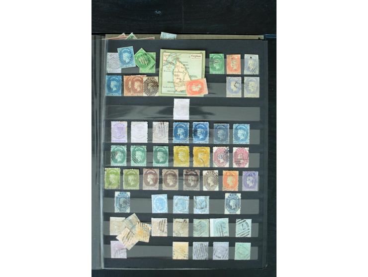 1854/1984 (ca.), postfrische, ungebrauchte und gestempelte Sammlung, dabei schöner Teil Hongkong, Indien mit Feudalstaaten un