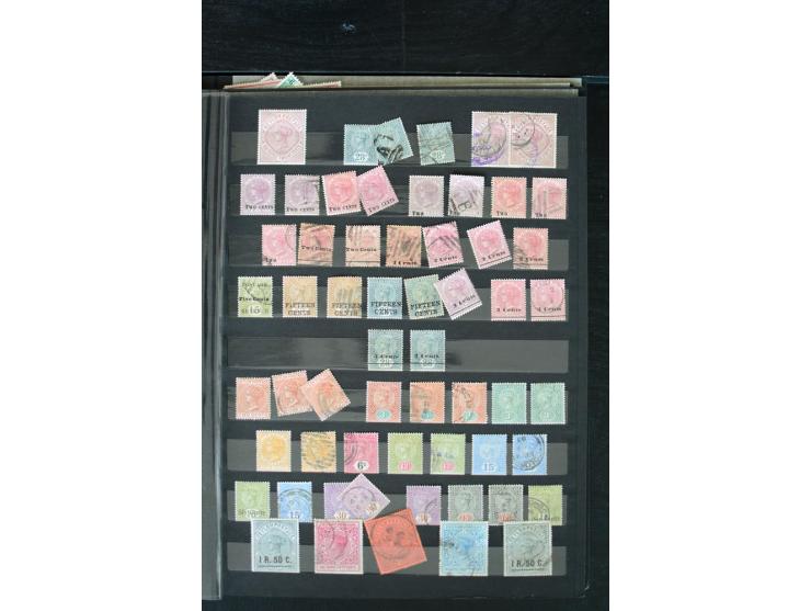 1854/1984 (ca.), postfrische, ungebrauchte und gestempelte Sammlung, dabei schöner Teil Hongkong, Indien mit Feudalstaaten un