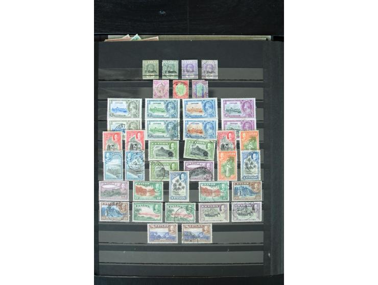 1854/1984 (ca.), postfrische, ungebrauchte und gestempelte Sammlung, dabei schöner Teil Hongkong, Indien mit Feudalstaaten un