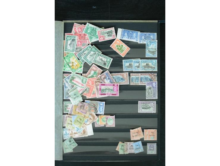 1854/1984 (ca.), postfrische, ungebrauchte und gestempelte Sammlung, dabei schöner Teil Hongkong, Indien mit Feudalstaaten un