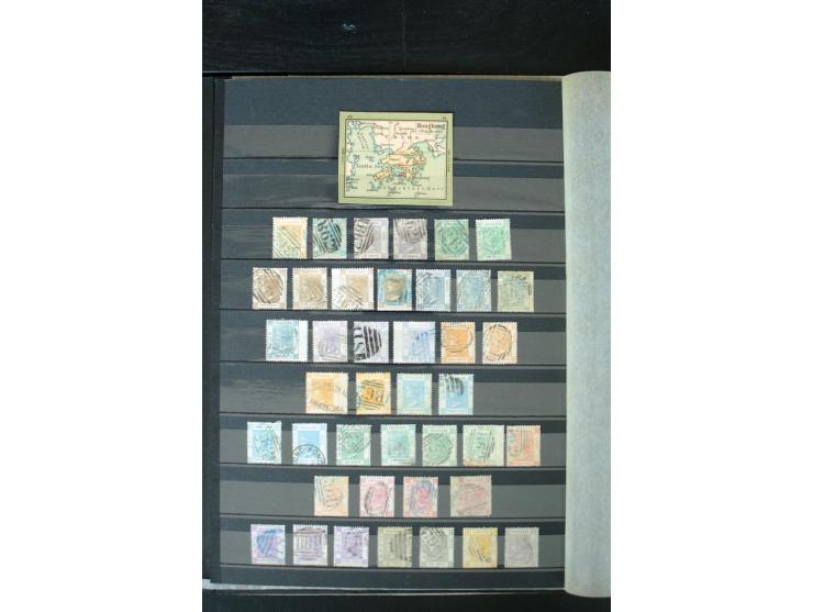 1854/1984 (ca.), postfrische, ungebrauchte und gestempelte Sammlung, dabei schöner Teil Hongkong, Indien mit Feudalstaaten un