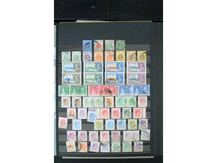 1854/1984 (ca.), postfrische, ungebrauchte und gestempelte Sammlung, dabei schöner Teil Hongkong, Indien mit Feudalstaaten un