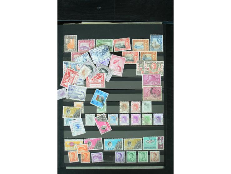 1854/1984 (ca.), postfrische, ungebrauchte und gestempelte Sammlung, dabei schöner Teil Hongkong, Indien mit Feudalstaaten un